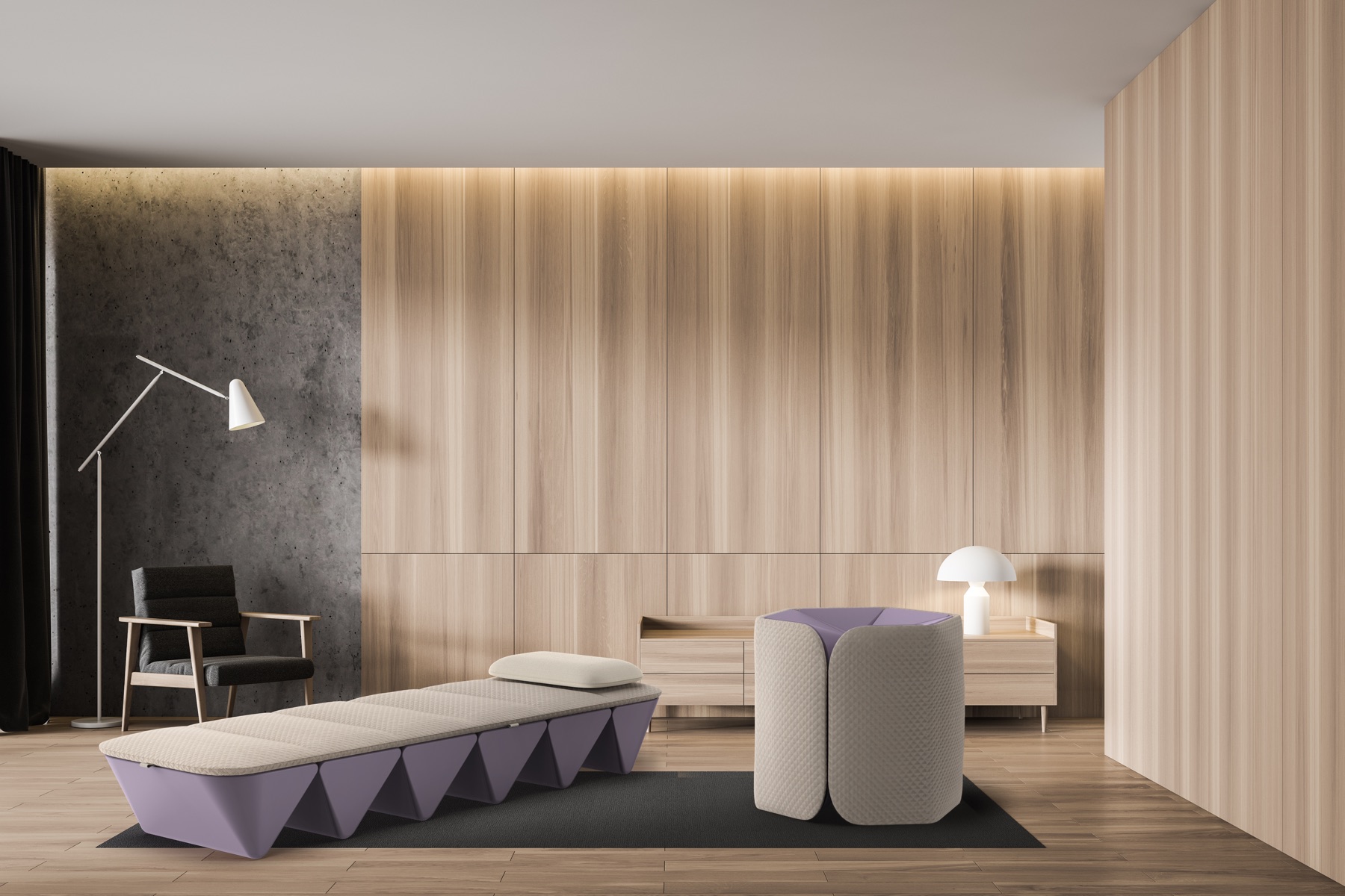 The OPUS SoundBed in a calm, light-filled room